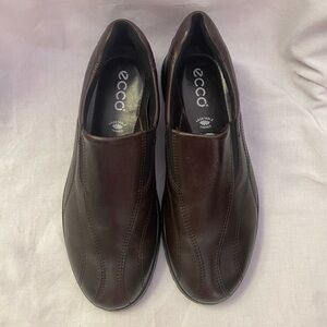 Ecco Brown Leather Loafers Slip-Ons